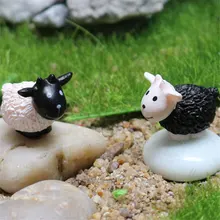 1 шт. декоративные колья kawaii Овцы смолы статуэтки миниатюрные животные Мини Пейзаж Сказочный садовый Террариум аксессуары