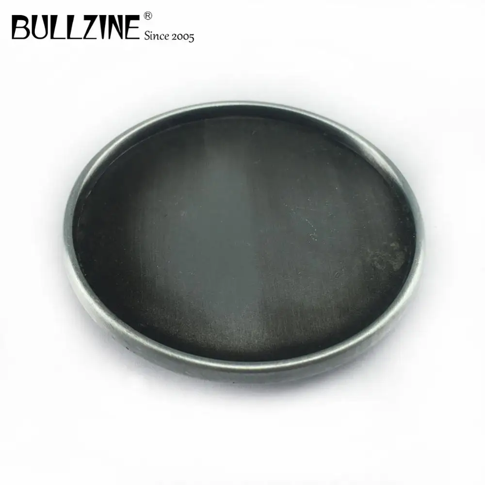 Bullzine оптовая продажа круглый пустой ремень из цинкового сплава в стиле ретро
