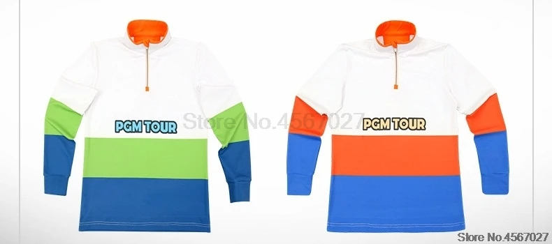 Тренировочная рубашка для гольфа для мальчиков быстросохнущие футболки с длинными рукавами для подростков детская спортивная футболка с воротником-стойкой AA51876