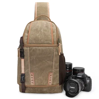 

Waterproof Batik Canvas Photography Bag Outdoor Wear-resistant Large Photo Camera Backpack Men for Fujifilm Nikon Canon Sony