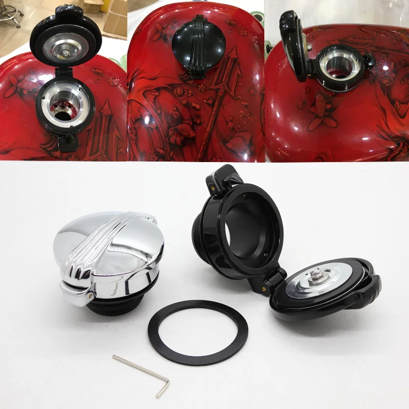 

For Harley Sportster 883 1200 XL883 XL1200 48 72 Softail Dyna Touring 1982-2020 Aluminum Fuel Gas Cap Oil Tank Cover Protector