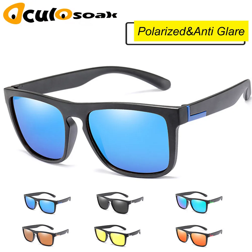 

Hot Sale TR90 Polarized Sunglasses with Case Women Square Driving Sun glasses Men UV400 Night Vision Gafas de sol 8848