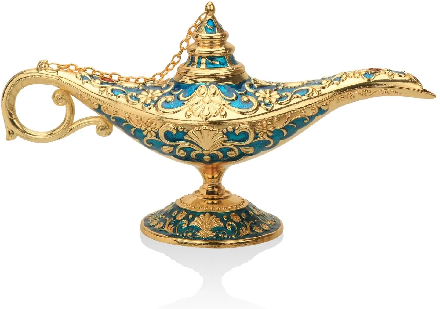 Classic Aladding Magic Genie Lamp Legend Wishing Light Costume Lamp