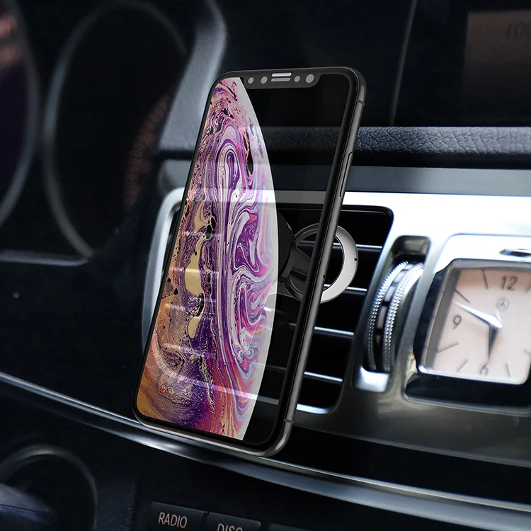 Автомобильный держатель для телефона в автомобиле, вентиляционное кольцо, держатель для телефона, поддержка для iPhone X 7, кольцо-держатель для пальцев, вращающееся вращение