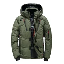 Mcikkny Модные мужские зимние теплые куртки, верхняя одежда, повседневная теплая парка на утином пуху, пальто с капюшоном для мужчин