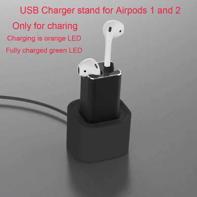 Черные алюминиевые наушники настольная USB зарядка зарядное устройство док-станция держатель Подставка для Airpods 1/2