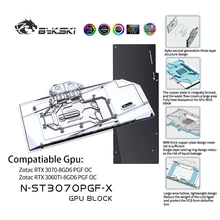 Bykski – bloc de refroidissement à eau GPU, pour ZOTAC RTX 3070 / 3060TI 8GD6 PGF OC,VGA cuivre radiateur de refroidissement à eau, 5V/12V N ST3070PGF X