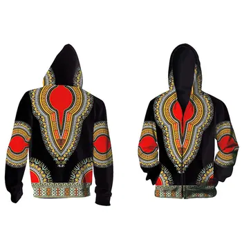

3D Black African Dashiki Print Hoodies Men Women 2019 Brand New Zipper Hoodie Sweatshirt Men Streetwear Casual Sudadera Hombre