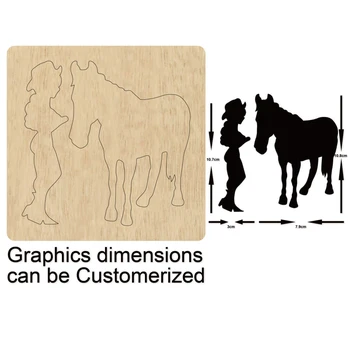 

Cowboy and Horse For Decorative Scrapbook Card Making Suitable for Common Die Cutting Machines on the Market
