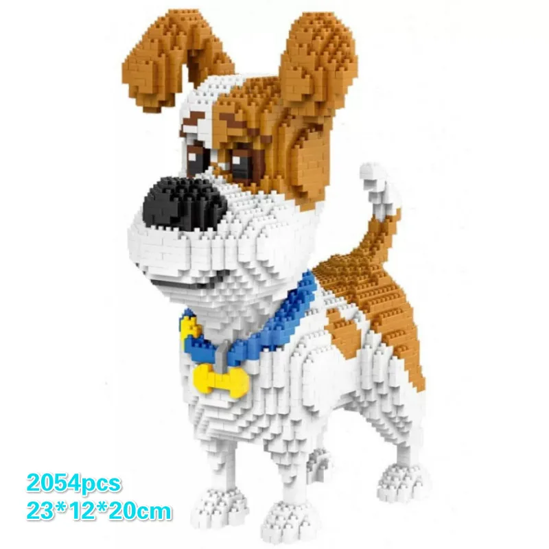 2054 шт. 6638 и т. Д. Строительные блоки Mike Dog, алмазные микро мелкие частицы, орфографическая игрушка для домашней собаки, блочная модель, игрушки для детей, подарки - Color: 6638 no box