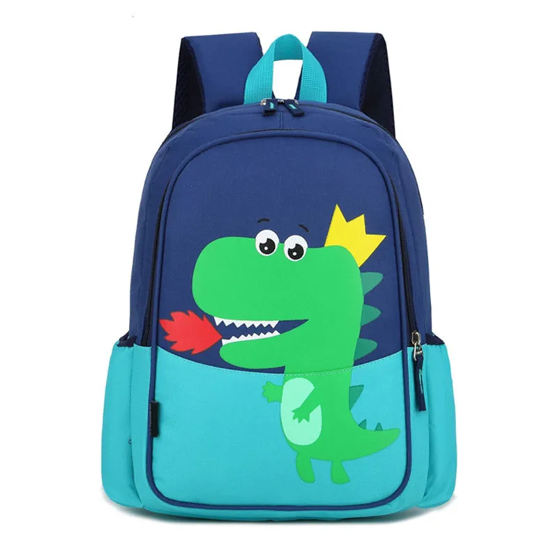 Новая модная школьная сумка в животном стиле, милый рюкзак, детские школьные сумки для девочек и мальчиков, сумка для детского сада - Цвет: blue green