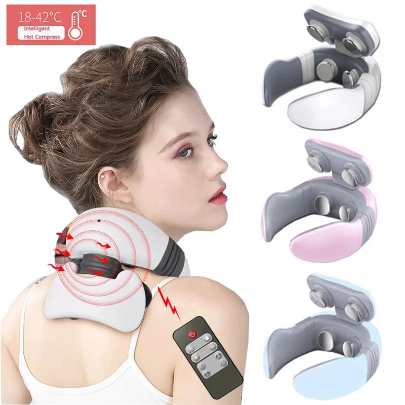 Electric Cervical Massager For Neck And Back Massage Device For Body Smart 4D Magnetic Pulse Physiotherapy Neck Shoulder Relax
