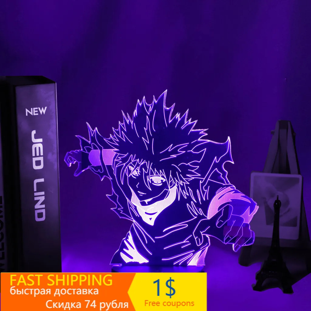 3d светодиодный светильник Hunter X Killua для спальни ночсветильник украшения подарок
