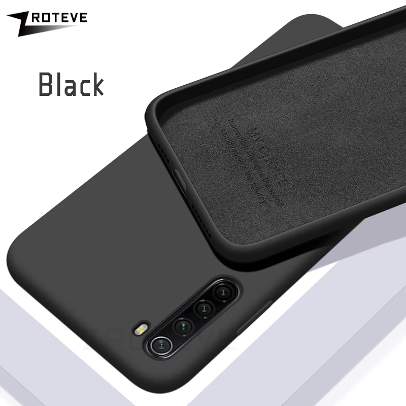 Чехол s для Redmi Note 8 Pro Чехол ZROTEVE карамельных цветов мягкий жидкий силиконовый чехол для Xiaomi Redmi Note8 Note 8 Pro Чехол Новинка - Цвет: Black (Note 8)
