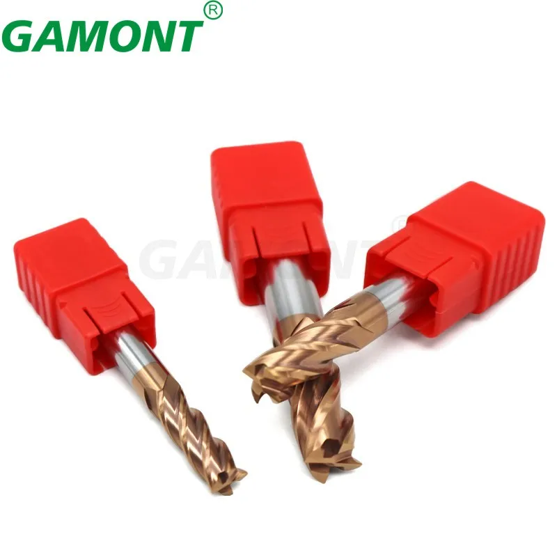 Gamont hrc55 4-Flöten-Wolframstahl-Hartmetall-Nanobeschichtungs-Fräser CNC-Maschinen, die spezielle Flach fräs werkzeuge bearbeiten – Detail 6