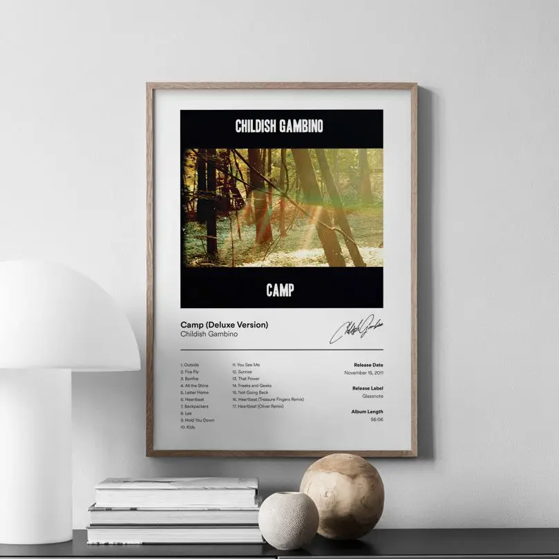 Singer Album Cover Camp 24K Magic Bron Sinner Wall Art Print Canvas Painting Nordic Poster Wall Pictures For Living Room Decor