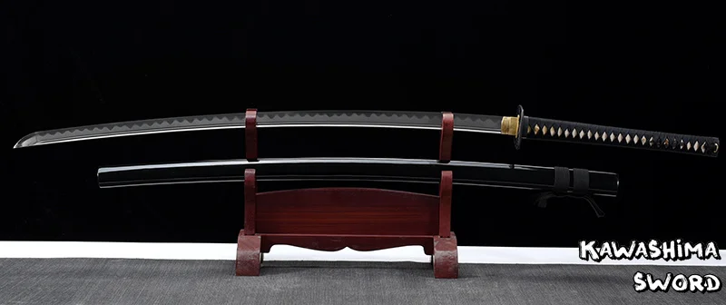 Nodachi Series-Japanese Katana Real Sword 1095 Steel Blade Clay Tempered Real Hamon Full Tang Razor Sharp-51Inchese