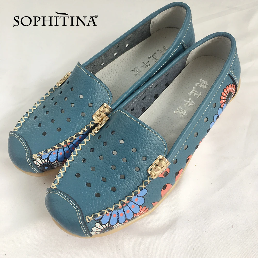 Женские Дышащие лодочки SOPHITINA удобная обувь для вождения плоская подошва PO598 2020 |