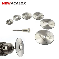 NEWACALOX HSS Rotary Tool Woodworking Circular Saw Blades Kit Set Fits Dremel 1/8