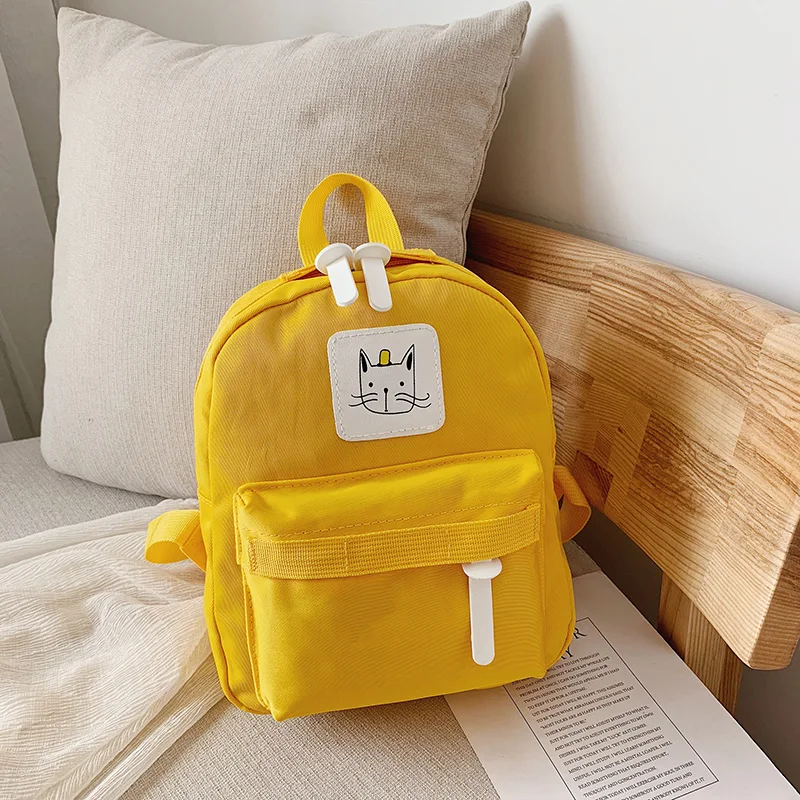 Милый принт мультяшных животных плюшевый Детский рюкзак Дошкольный рюкзак многоцелевой детский школьный ранец Ланчбокс дорожный рюкзак - Цвет: Yellow