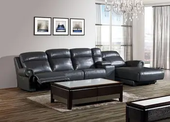 Sofá eléctrico reclinable de cuero auténtico para sala de estar, sala de estar, futon