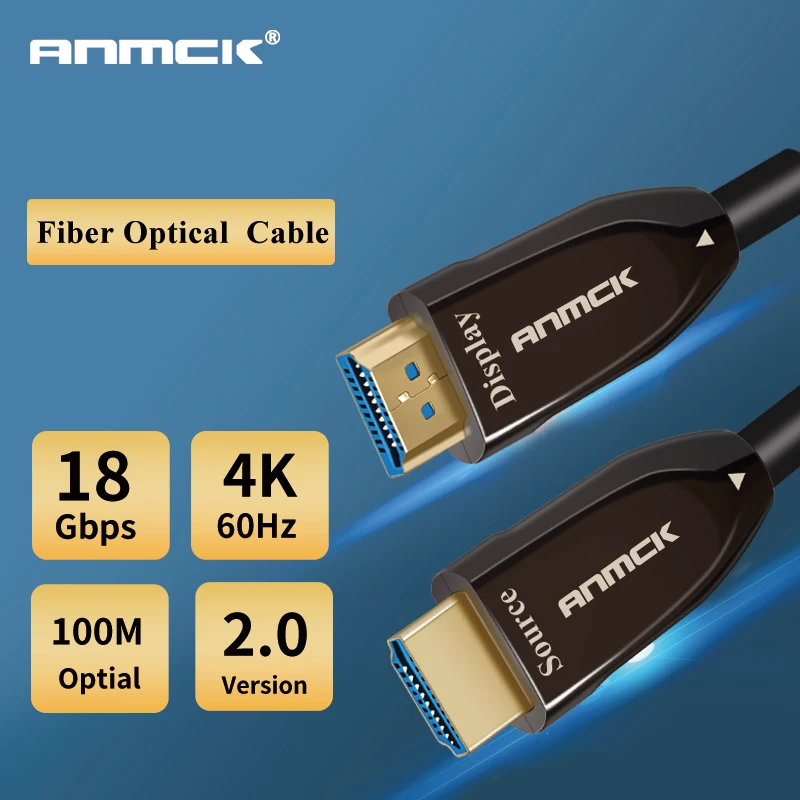 Кабель Anmck HDMI 2 0 4K 60 Гц волоконно оптический кабель штырь с поддержкой ARC HDR для HDTV