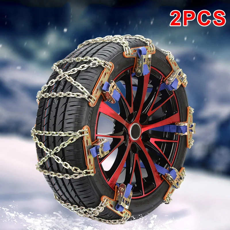 Колеса шины Снег противоскользящие цепи для автомобиля грузовик внедорожник зима Универсальный Ices-Breaker открытый M8617 - Цвет: 2pcs