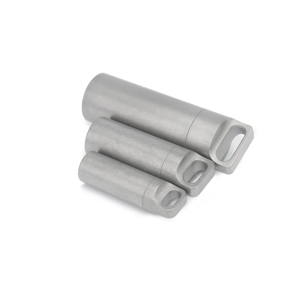 Gray titanium alloy waterproof bottles canister bottle outdoor camping EDC tool waterproof bottle