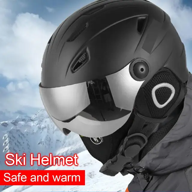 US $32.25 Winter Warm Snowboard Skiing Safety Sled Sledge Scooter Helmet Protection Cap Half-covered Ski Helm