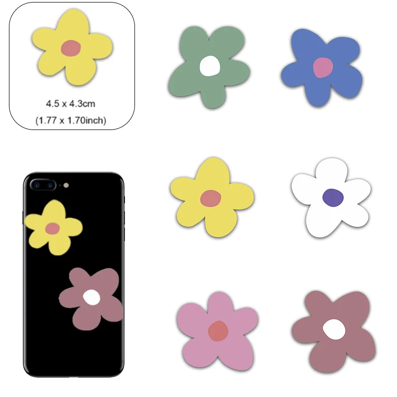 

6pcs /pack Cute Stickers Color Flower Waterproof Girl Sticker Mobile Phone Ipad Laptop Sticker Decoration Material Pack