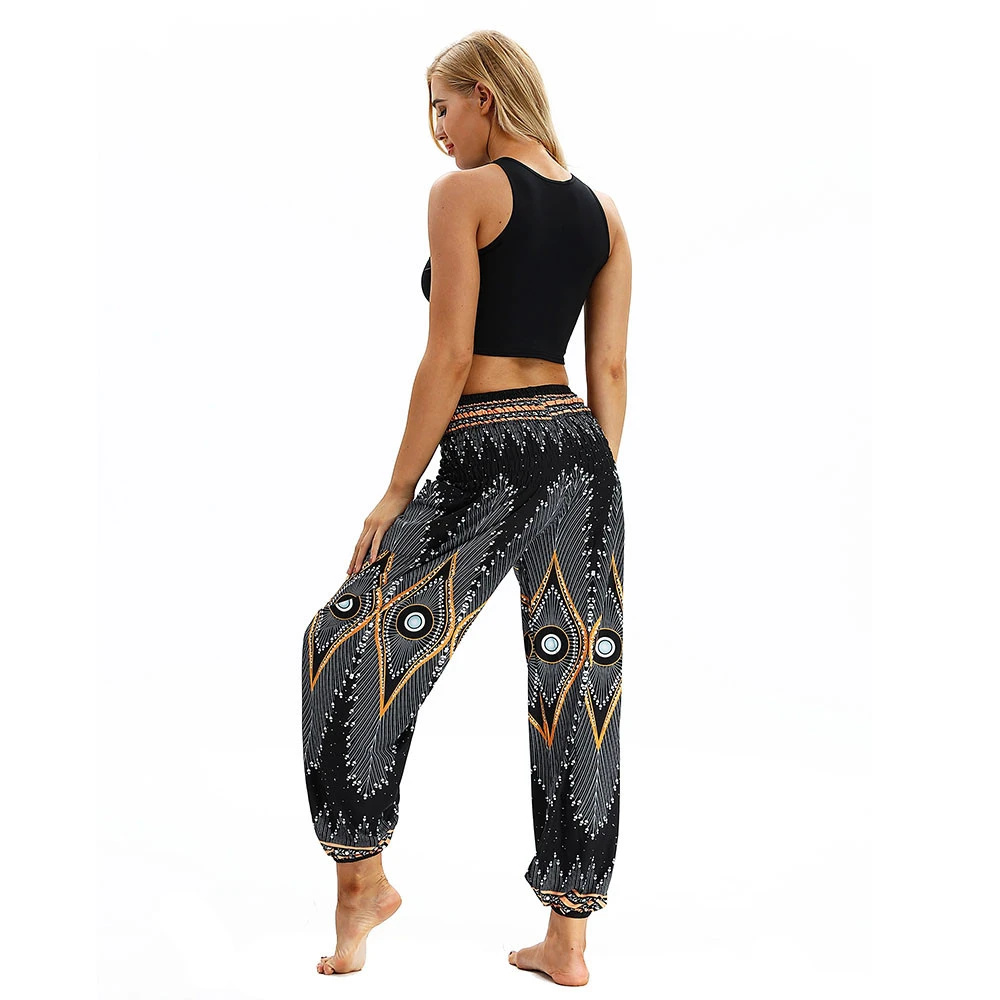 Mallas deportivas cintura alta para hombre y mujer, pantalones holgados e informales, estilo Boho, pantalones harén de Aladino prueba de sentadillas|Mallas| - AliExpress