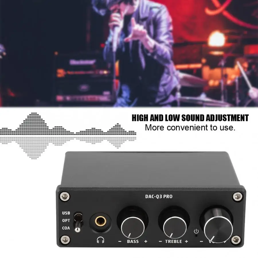 AC-Q3 PRO 3,5 мм Jack цифро-аналоговый аудио декодер конвертер с усилитель для наушников волоконно-оптический коаксиальный сигнал RCA Выход