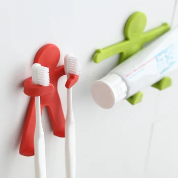 

Portable Cute Buddy Racks Villain Suction Cup Hook Storage Rack Hanging Toothbrush Holder Storage Rack Cartoon Villain Hook