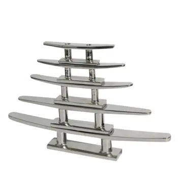 

316 Stainless Steel Boat Cleat Low Flat Cleat For Marine Boat Deck Rope Tie 4" 5" 6" 8" 10" Lock bolt Boat