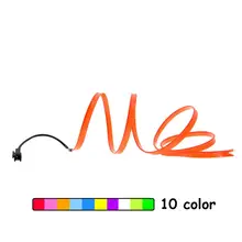 Автомобиля EL провода неоновая подсветка танцевальный фестивальный костюм для светодиодные ленты EL подсветка с 8 мм Швейные край 1/2/3/5m 9 видов цветов для украшения автомобиля