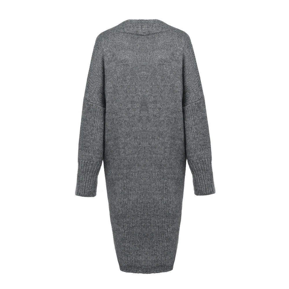 Sweater Women Winter Coats Wool Cardigan Solid Bat Jacket Sweater Long Loose Thick Coat Fashion Pull Femme Nouveaute