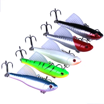 

YUZI 5PC 5 colors Pencil Top Fishing Lures 6.5cm-2.56" VIB Fishing Tackle 17.5g-0.62oz Fishing Bait In Sample Opp Bag
