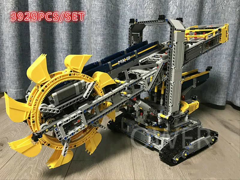 

New Technic series Bucket Wheel Excavator Motorized fit 42055 city Building Kits Blocks Bricks Gift car-styling toys