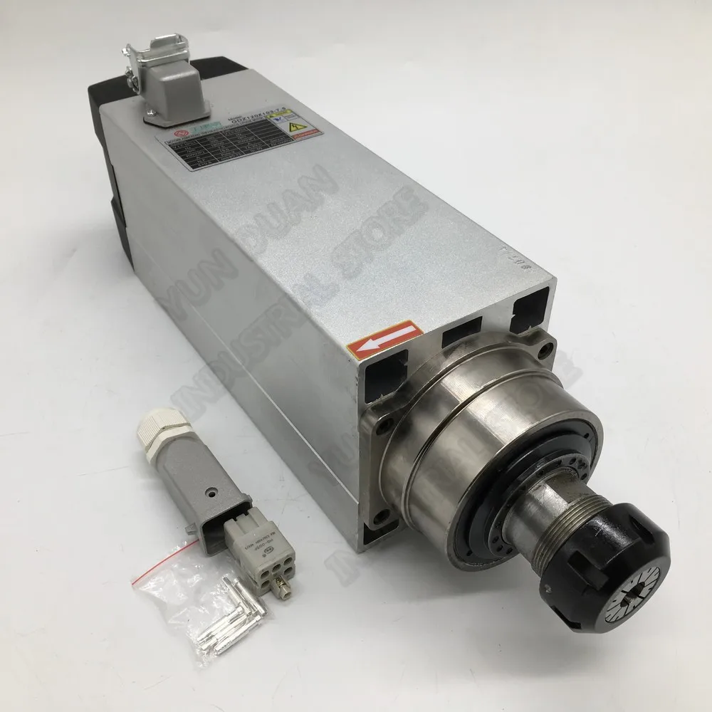 380V 3PH 7.5KW 10hp 18000RPM ER32 квадратный AC шпиндель мотор вентилятор с воздушным