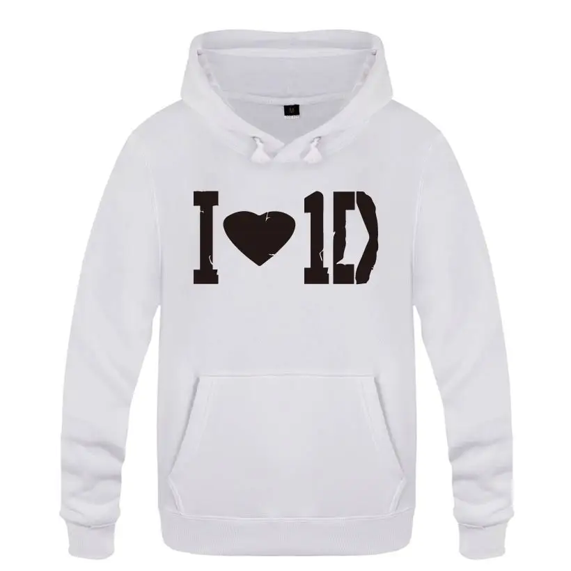 BAY HET I Love 1D-One Direction Rock толстовки для любителей музыки мужские с капюшоном флисовый пуловер толстовки - Цвет: BAY HET