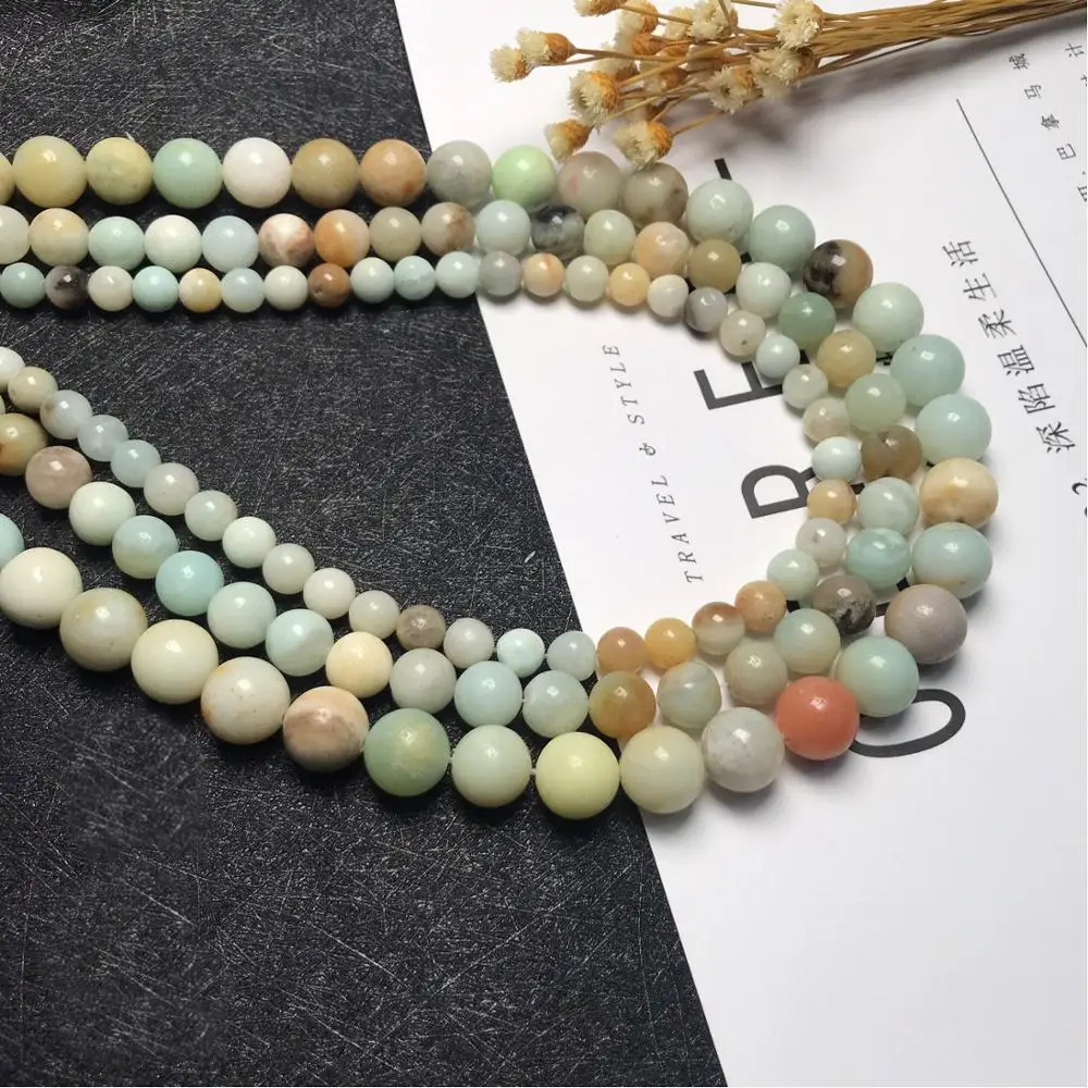

High quality Colorful 6mm 8mm Natural Stone Beads Pick Size Loose Bead For fashion Handmade bracelets DIY charm Jewelry Making