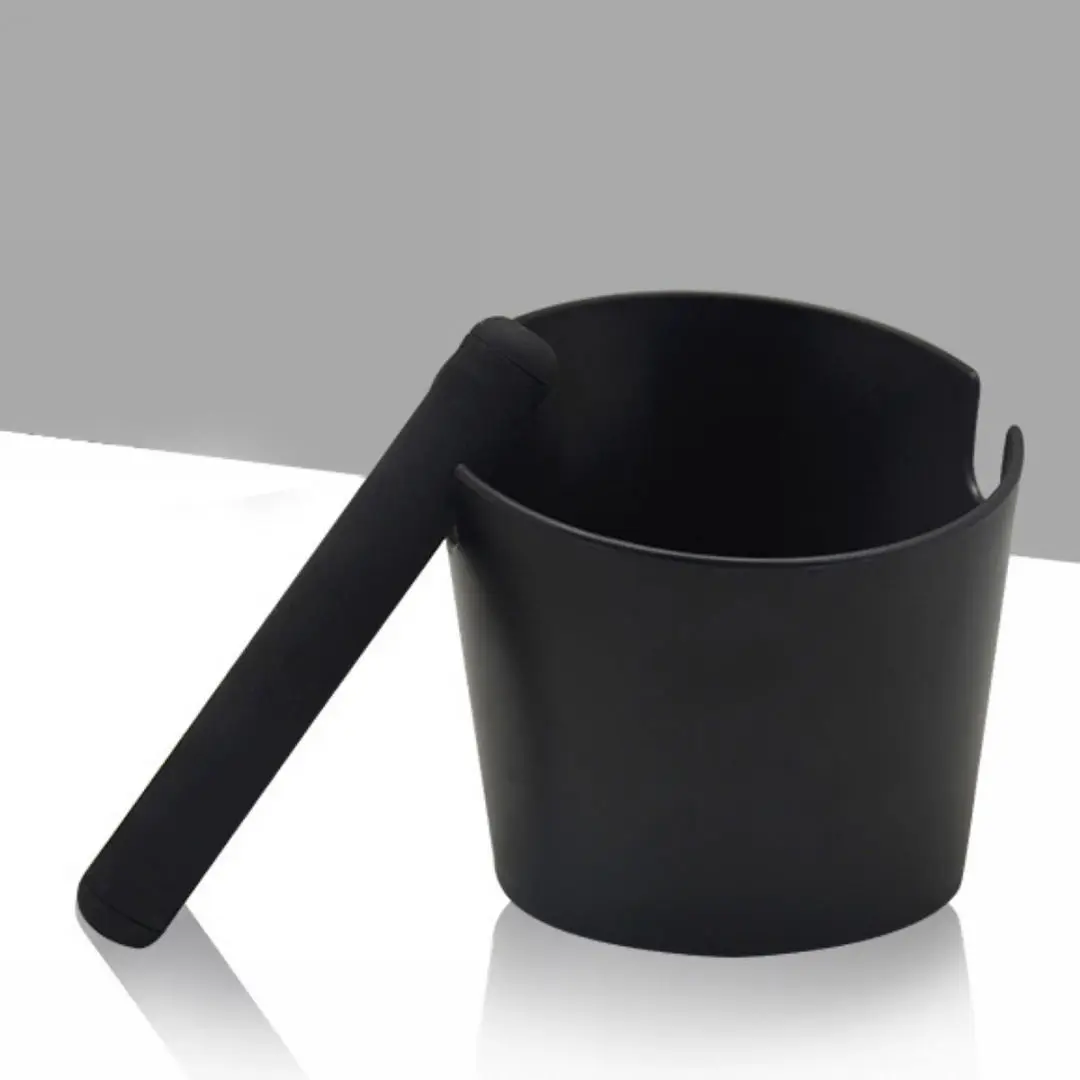 1xCoffee Knock Box W/ручка шлак ведра эспрессо измельчает вскрытия отходов на нескользящей подошве