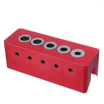 

90 Degree Drill Straight Angle Guide Bit Doweling Jig Woodworking Tool Dowel Hole Jig 6/7/8/9/10mm Bit Wood Punch Locator Red