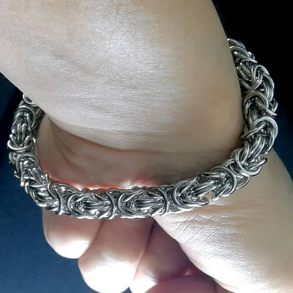 316L Нержавеющая Сталь Серебряный тон Мужская цепь 8 мм ширина браслета 281