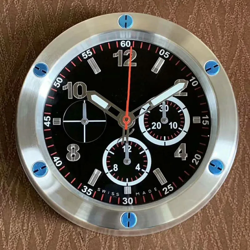 Роскошные дизайнерские настенные часы металлические часы настенные часы логотипы лучший подарок - Цвет: 24