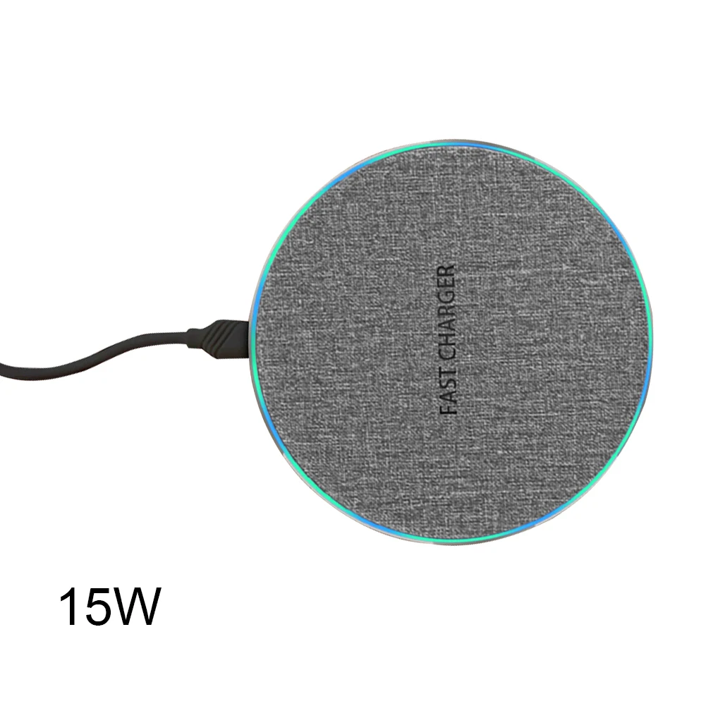 Домашнее универсальное ультратонкое портативное беспроводное зарядное устройство для мобильных телефонов для быстрой зарядки модный адаптер стол из алюминиевого сплава - Цвет: 15W