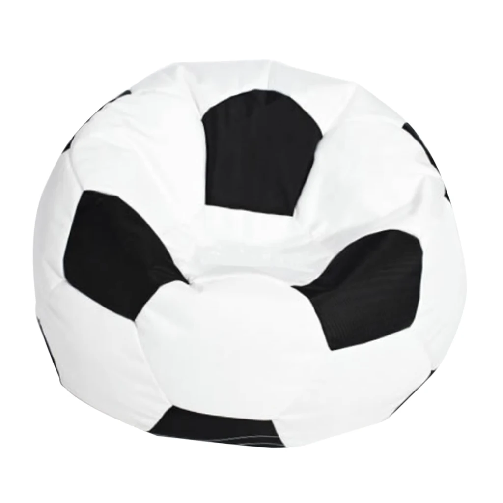 Waterproof Oxford Bean Bag Cover Sofa Slipcover, Stuffed Animal Organizer Storage or Sack for Kids Toys, Football Prints