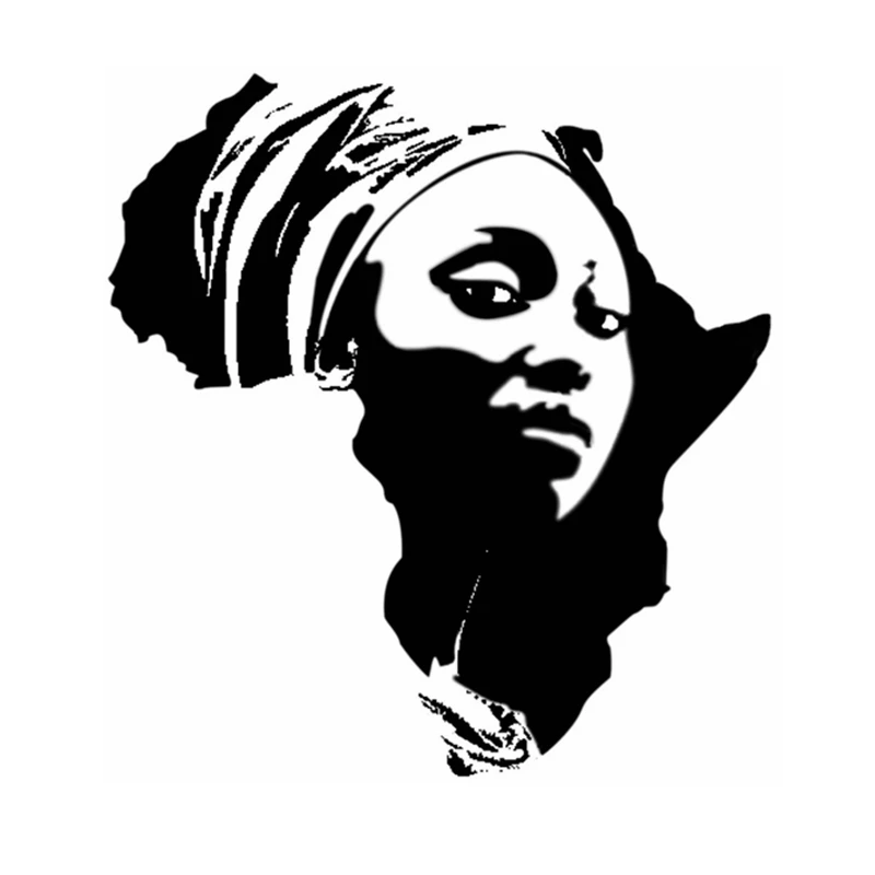 Dctal Africa Woman Map Sticker Decal Posters Coffee Shop Vinyl Wall Car Decals Pegatina Decal Decor Mural Map Sticker