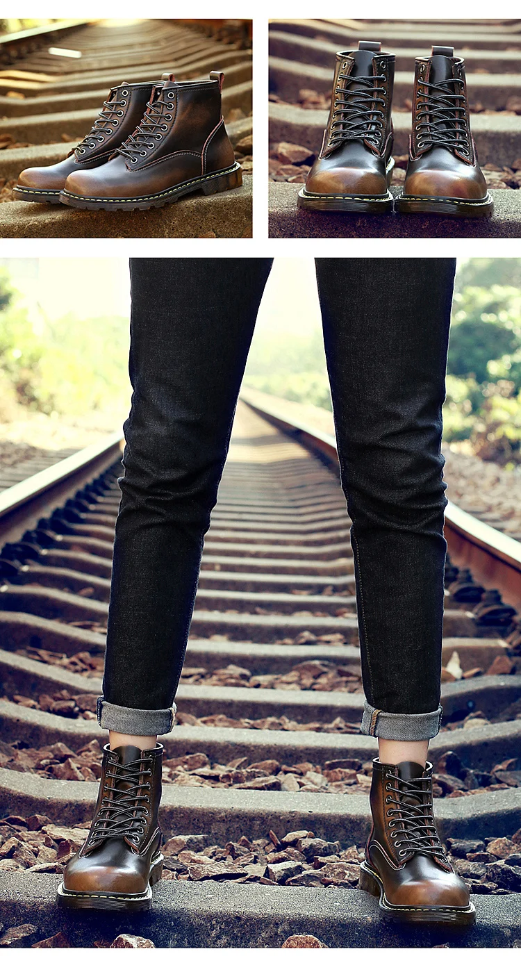 Mens Ankle Boot Martin Winter Boot Biker Boot for Men Leather Genuine Chelsea Boot Fashion Platform Boot Designer Chunky Boot 47 Mens Ankle Boot Martin Winter Boot Biker Boot for Men Leather Genuine Chelsea Boot Fashion Platform Boot Designer Chunky Boot 47