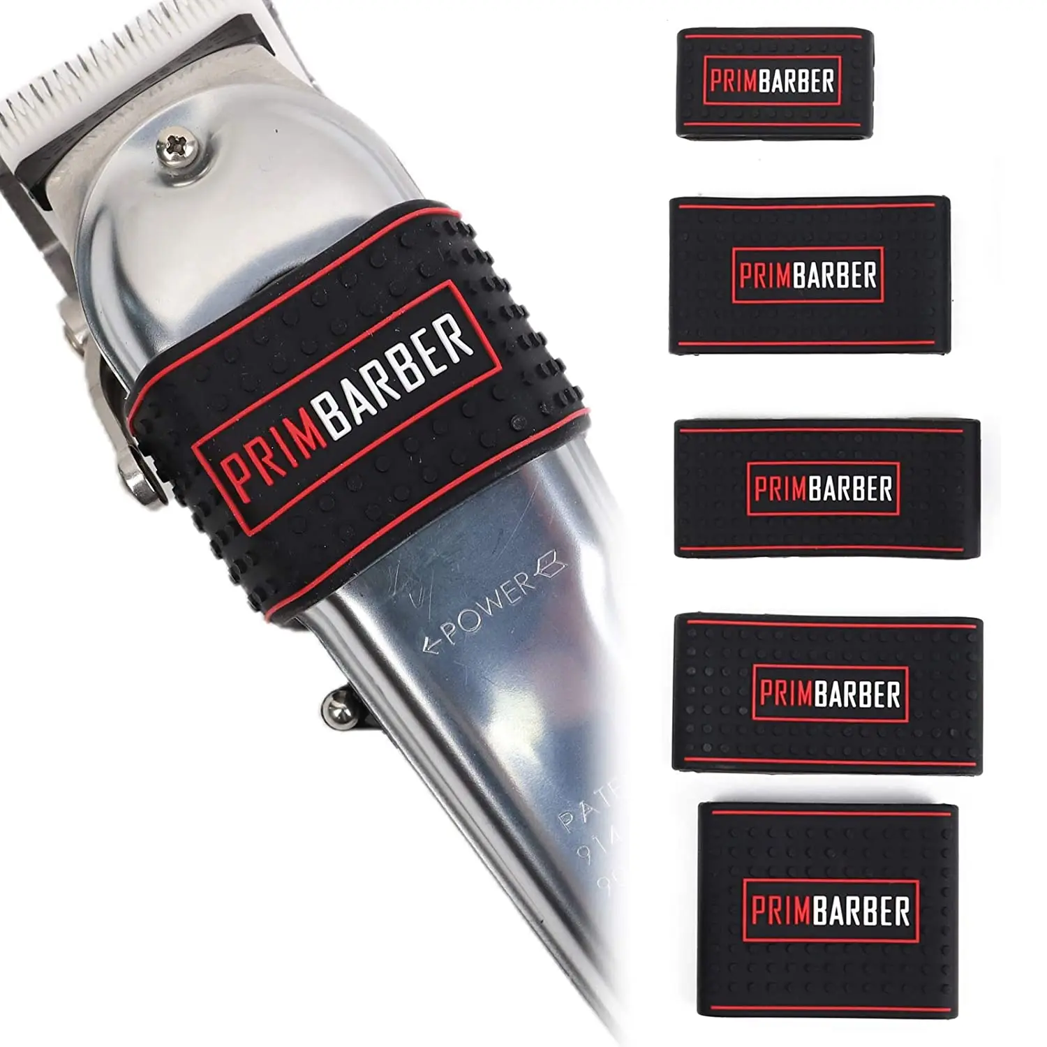 

5 Pcs Non Slip Barber Clipper Bands,Professional Barber Clipper Grip Resistance Barber Sleeve Barber Hair Clipper Holder Tools